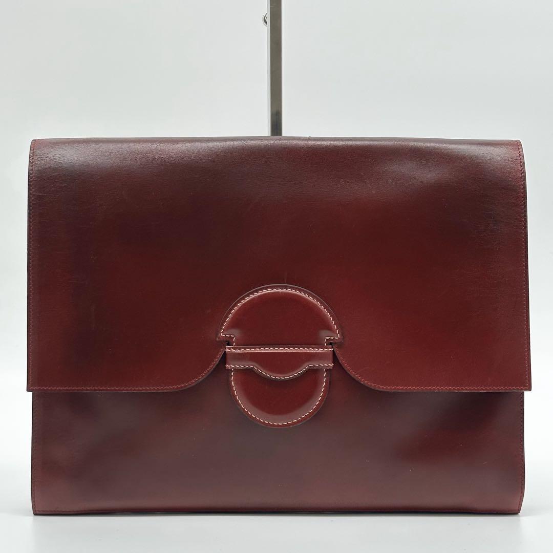 Hermes Faco Clutch Burgundy — view 2