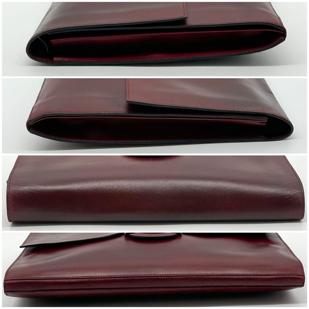 Hermes Faco Clutch Burgundy — view 5