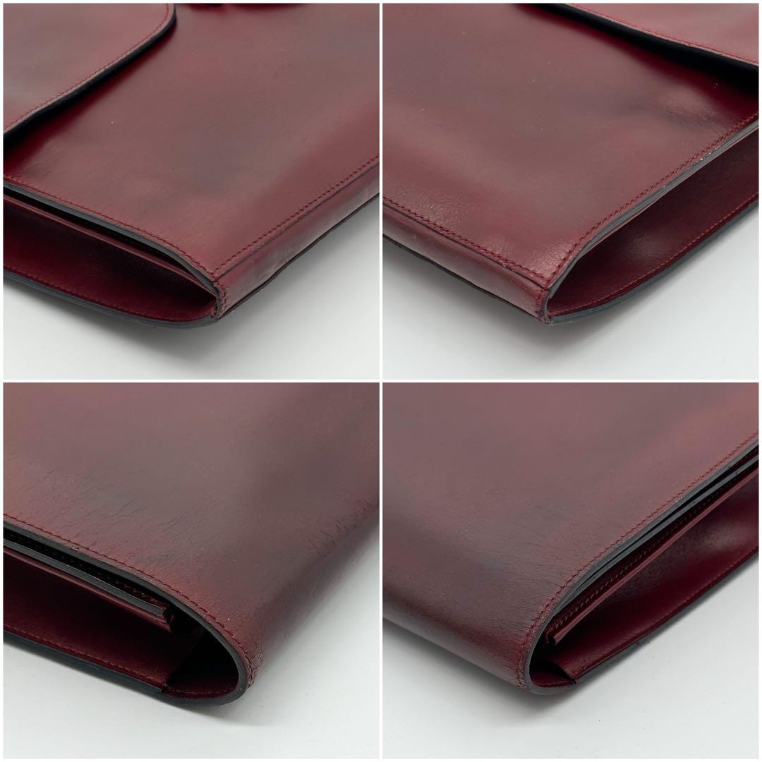 Hermes Faco Clutch Burgundy — view 6