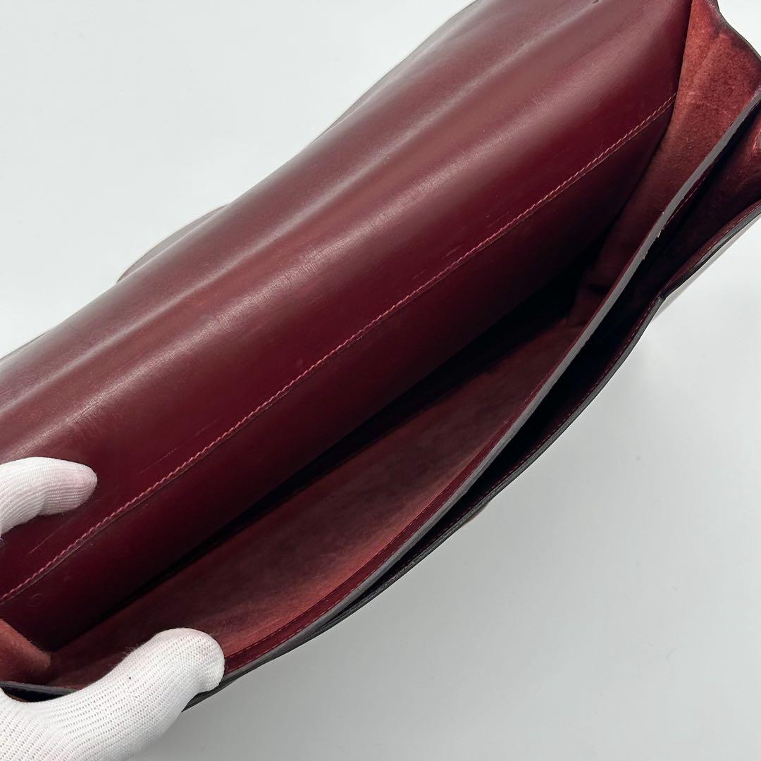 Hermes Faco Clutch Burgundy — view 8