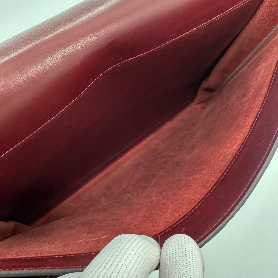 Hermes Faco Clutch Burgundy — view 9
