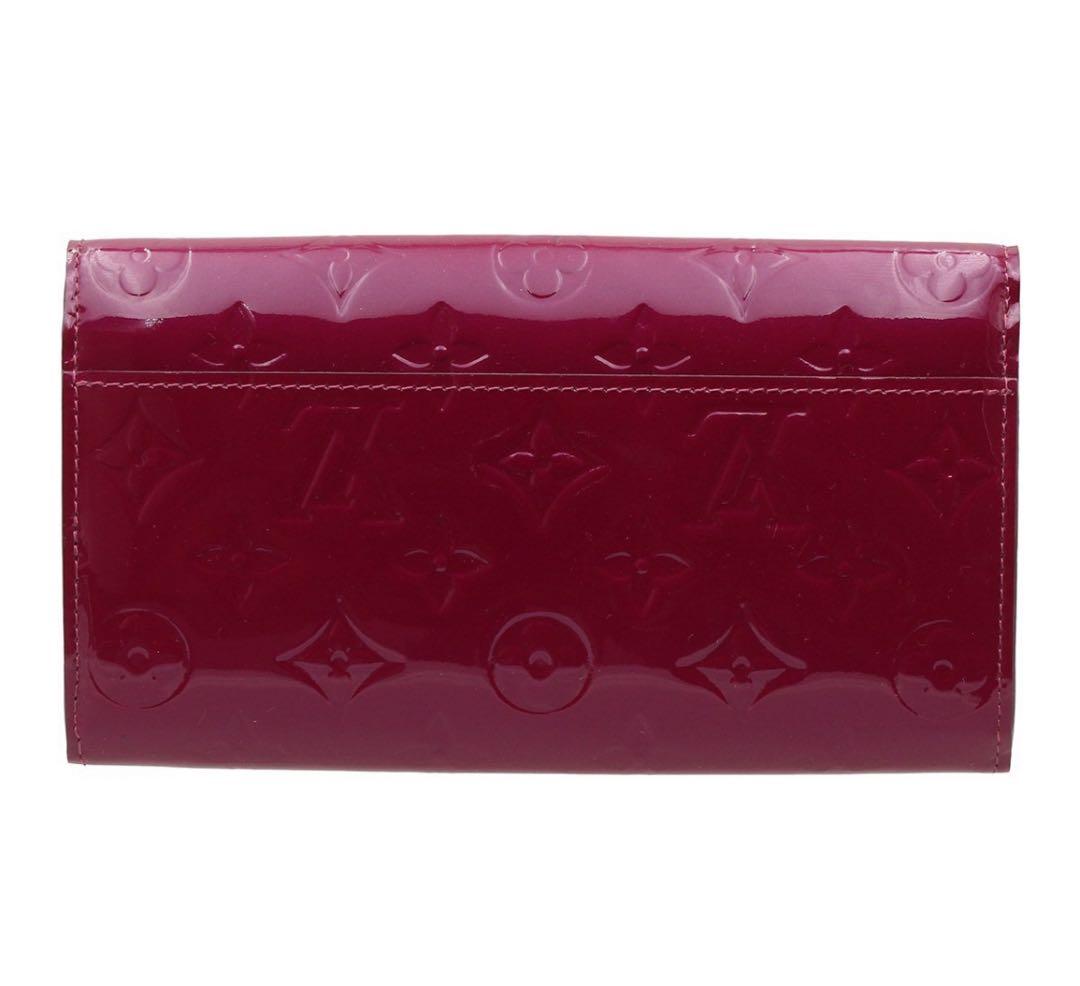 Brand New Louis Vuitton Monogram Vernis Magenta Folded Long Wallet