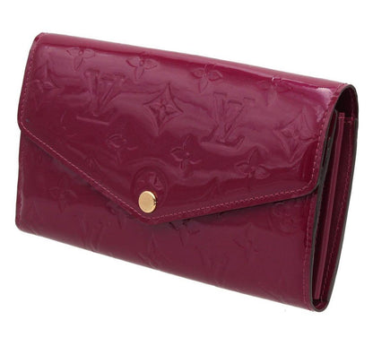 Brand New Louis Vuitton Monogram Vernis Magenta Folded Long Wallet