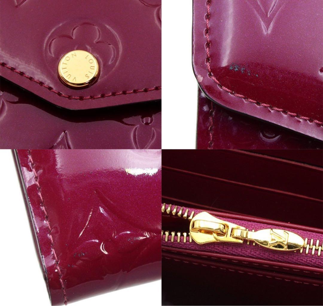 Brand New Louis Vuitton Monogram Vernis Magenta Folded Long Wallet