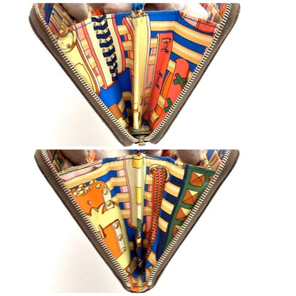 Hermes Wallet Azap Long Silk'in Etoupe Greige — view 5