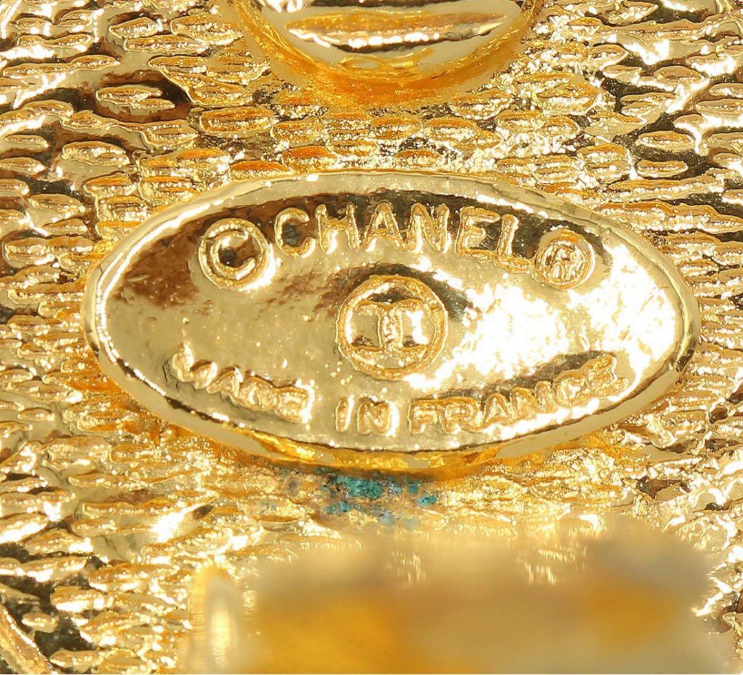 Chanel Coco Mark Rhombus X Round Swing Earrings