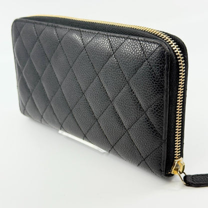 Chanel Quilted Wallet Caviar Leather — view 7