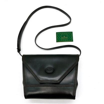 Gucci Shoulder Bag None Fabric Leather Black