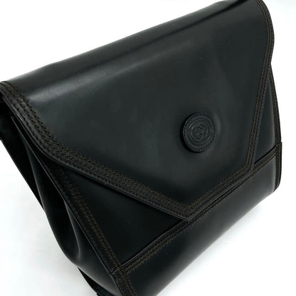 Gucci Shoulder Bag None Fabric Leather Black