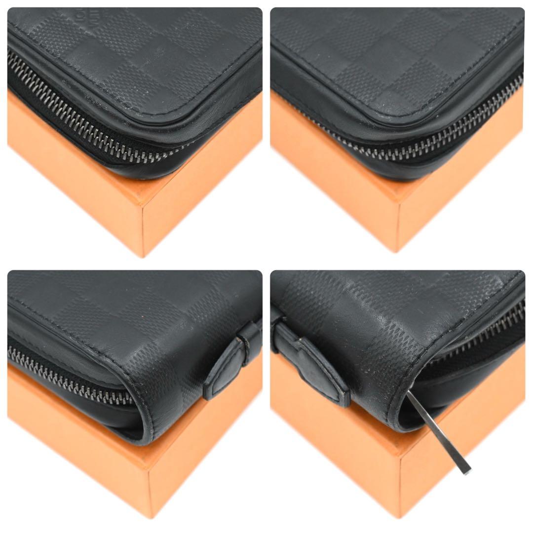 Louis Vuitton Damier Infini Zippy XL Onyx Wallet Black — view 8