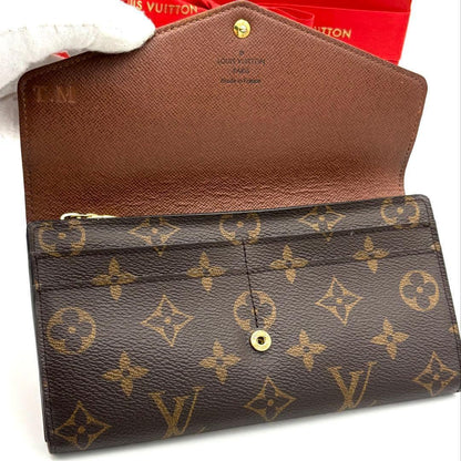 Louis Vuitton Monogram Portefeuille Sarah Brown Wallet — view 3
