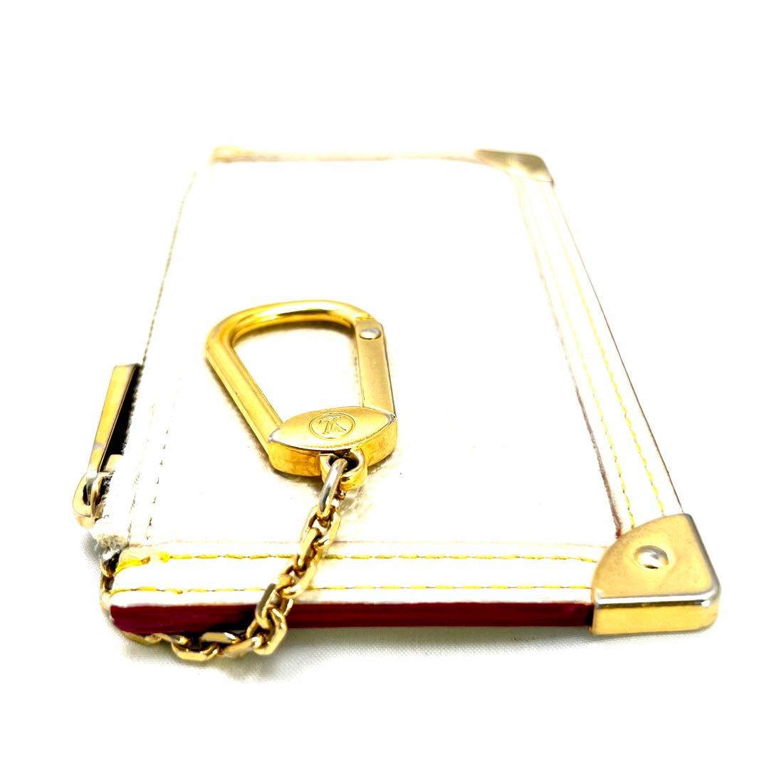 Louis Vuitton Suhali Pochette Cles Coin Case Blanc