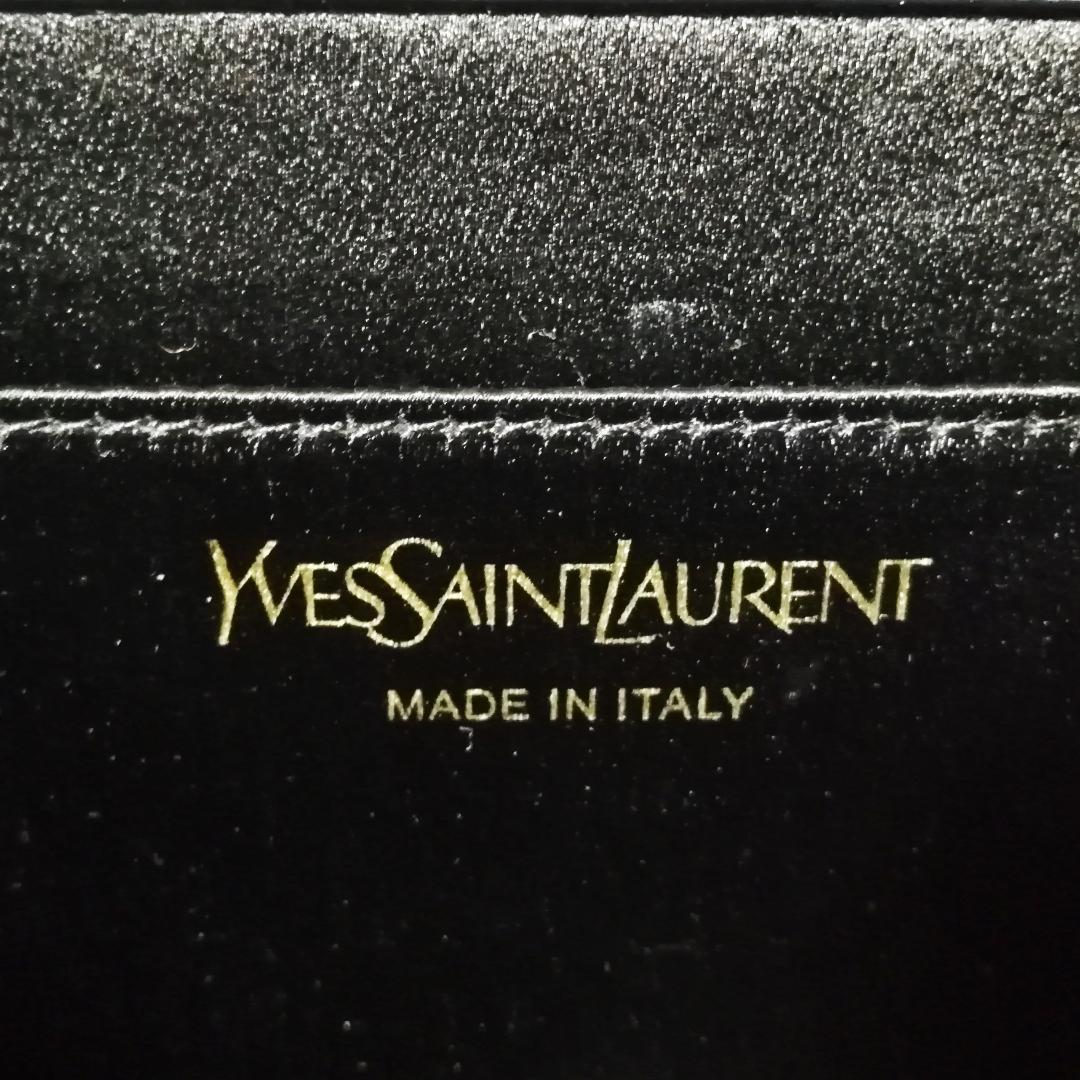Saint Laurent Clutch Leather Blue Gold — view 5