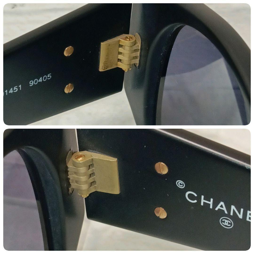 Chanel Sunglasses Black Gold CC Logo Wellington Eyewear — view 5