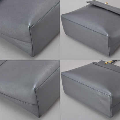 ◇gucci Bamboo Handbag Leather Black Gray Bag