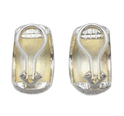 Chanel Sv925 Logo Dome Earrings