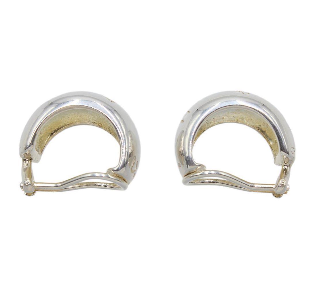 Chanel Sv925 Logo Dome Earrings
