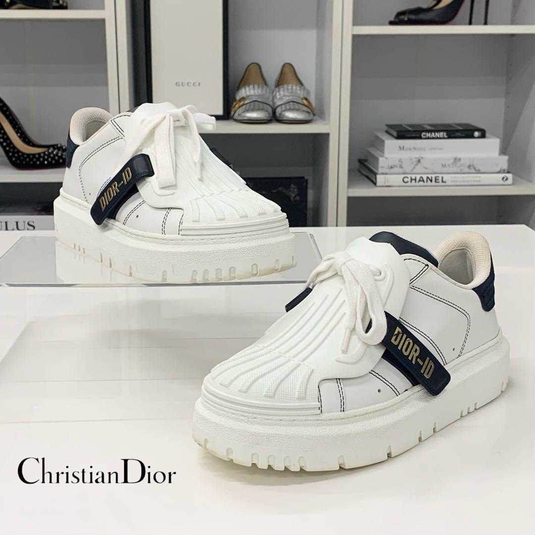 Dior Id Logo Leather Rubber Sneakers