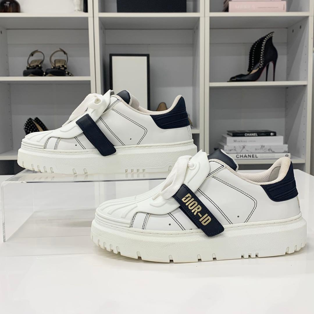 Dior Id Logo Leather Rubber Sneakers — view 2