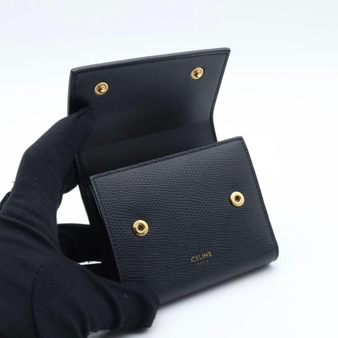 Celine Trifold Tri Foldwallet Black Wallet — view 2
