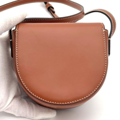 Celine Shoulder Bag Cuir Mini Besace Brown — view 3