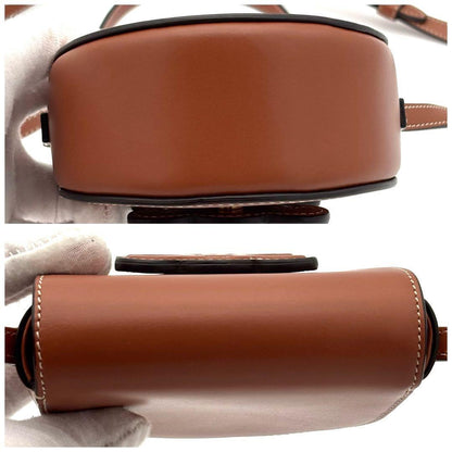 Celine Shoulder Bag Cuir Mini Besace Brown — view 7