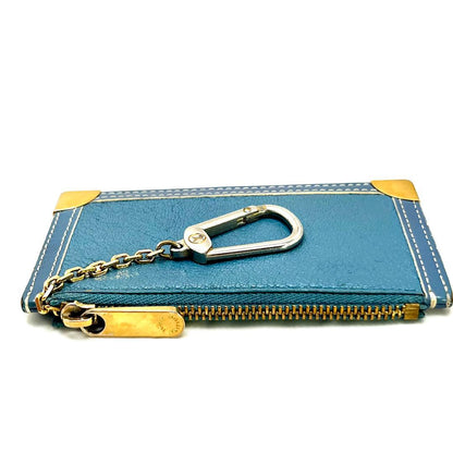 Louis Vuitton Suhali Pochette Cles Coin Case Blue