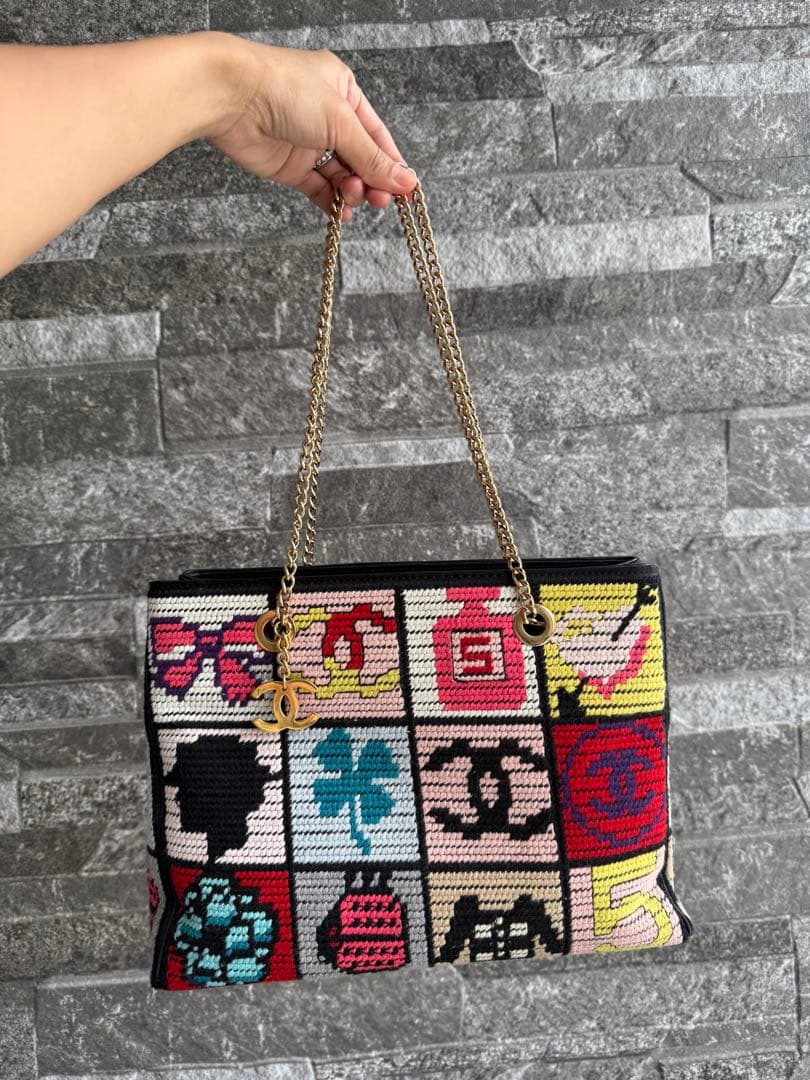 Chanel Precious Symbol Needle Point Multicolor Bag — view 2