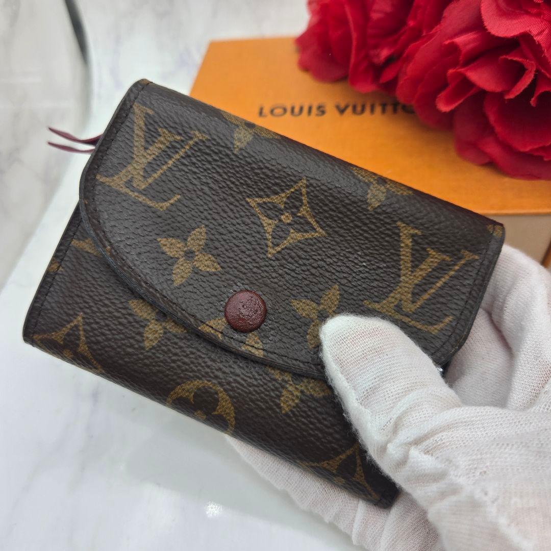 Louis Vuitton Porte Monnaie Rosalie Fuchsia Fold — view 3
