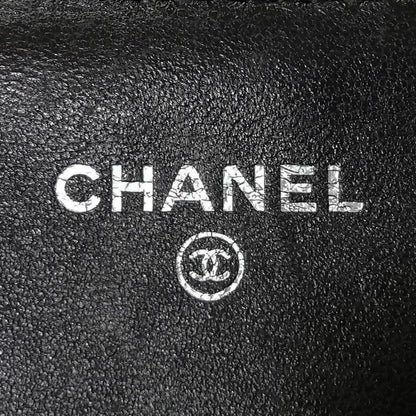 Chanel Lambskin Quilted Wallet Black Silver — view 5