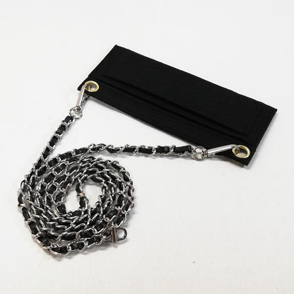 Chanel Lambskin Quilted Wallet Black Silver — view 6