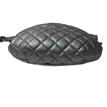 Chanel Waist Bag Silver Leather No 19