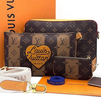 Louis Vuitton Monogram Trio Messenger Collaboration Brown