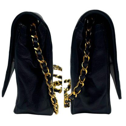 Chanel Lambskin Diagonal Stitch Chain Shoulder Bag CC Logo — view 2