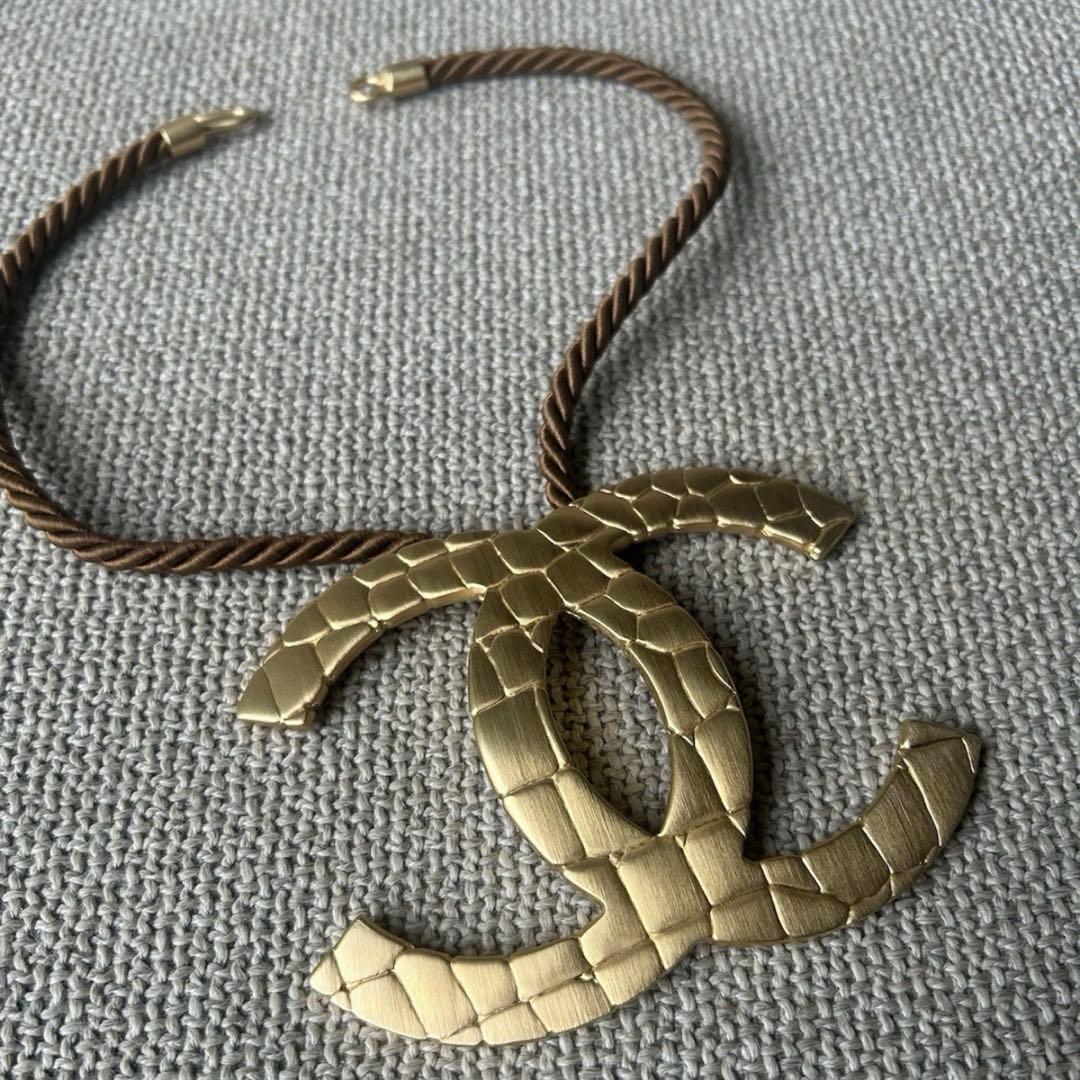Chanel Vintage CC Logo Choker Necklace — view 2