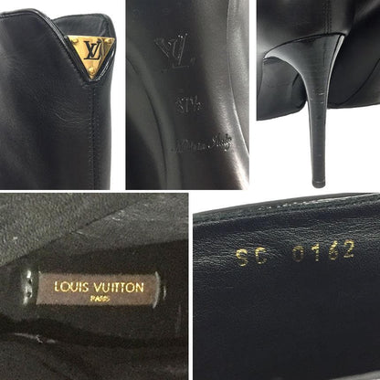 Louis Vuitton Leather Long Boots Women's Black Aq10945