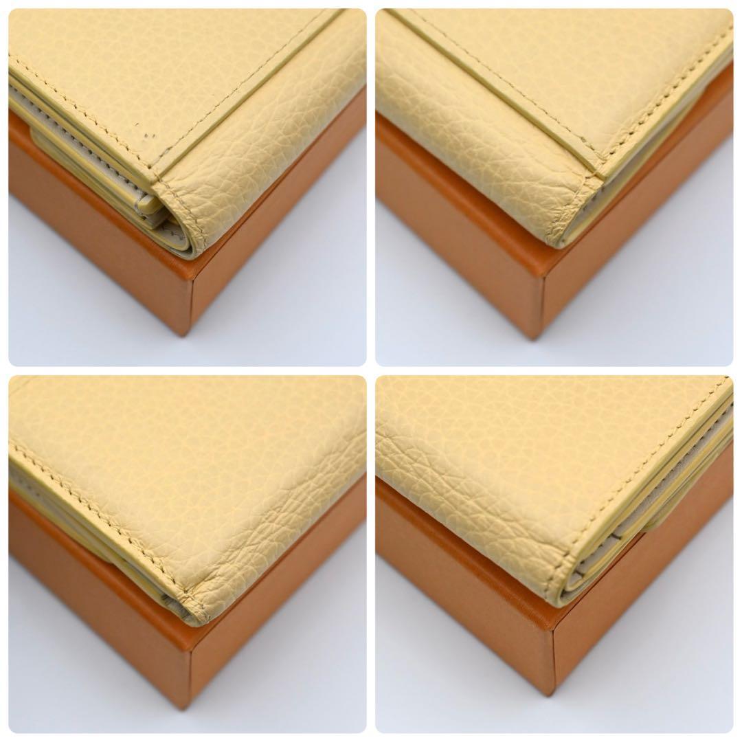Louis Vuitton Taurillon Capucines XS Yellow Trifold Wallet Limited Compact — view 8