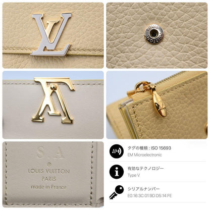 Louis Vuitton Taurillon Capucines XS Yellow Trifold Wallet Limited Compact — view 9