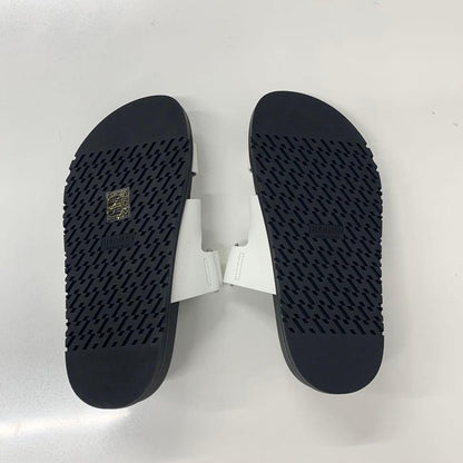 Hermes Chypre Leather Flat Sandals White — view 6