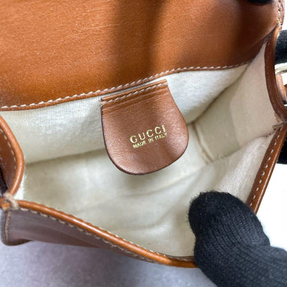 Gucci Sherry Line Shoulder Bag Brown Leather — view 5