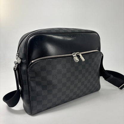 Louis Vuitton Super Damier Graphite Dayton MM Shoulder Bag — view 3