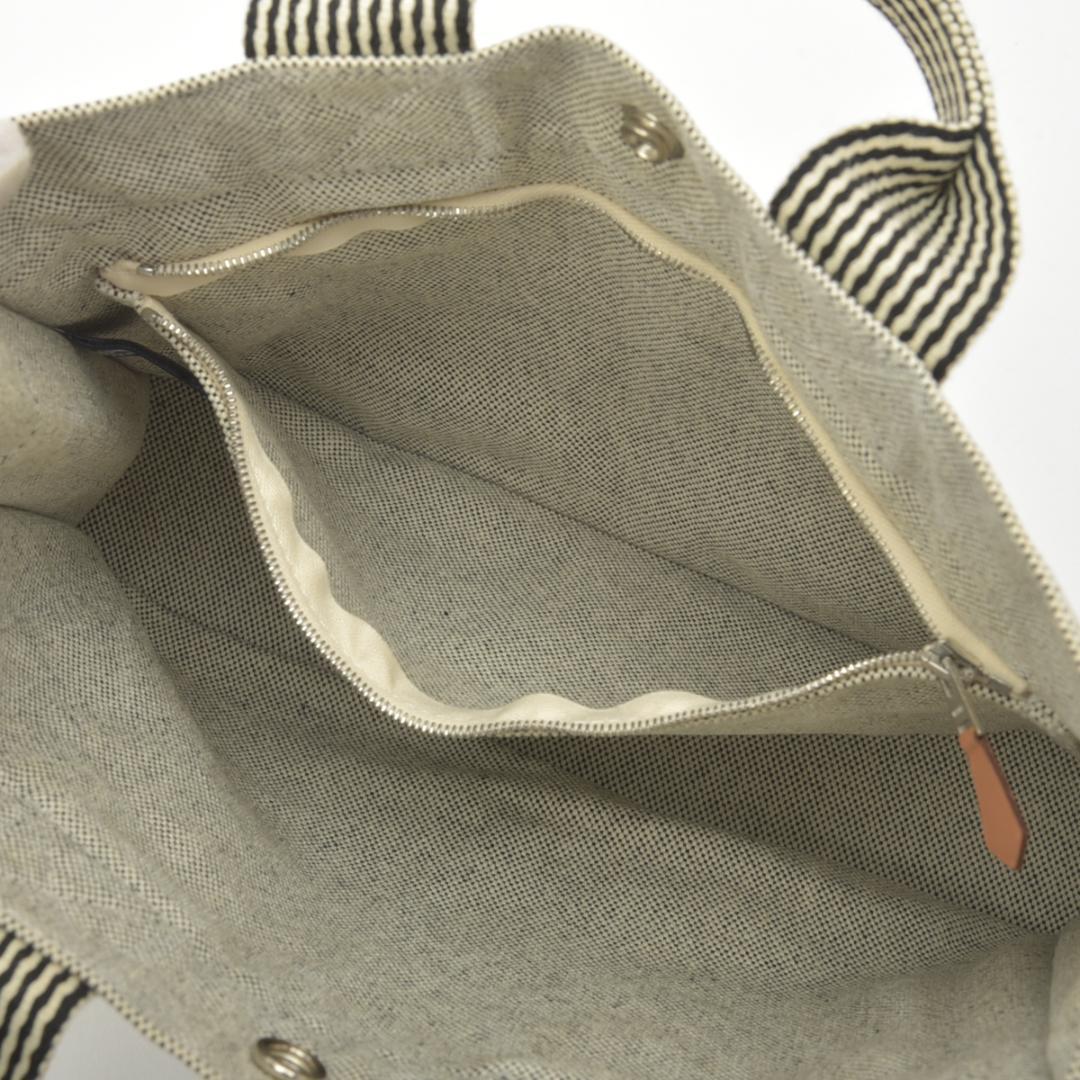 Hermes New Fourre Tout PM Handbag Canvas Gray Black