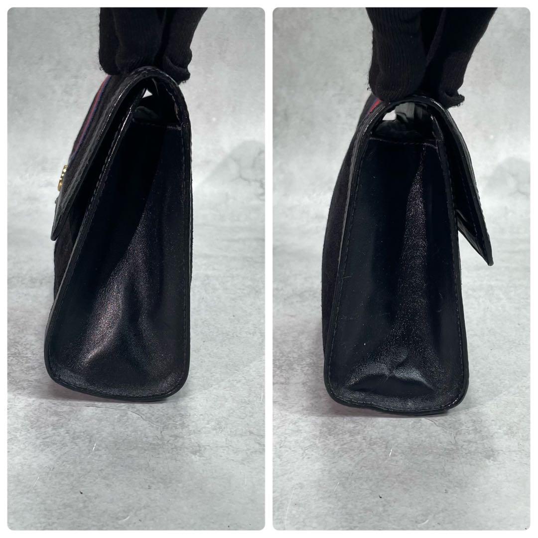 Gucci Sherry Line Clutch Suede Leather Navy — view 6
