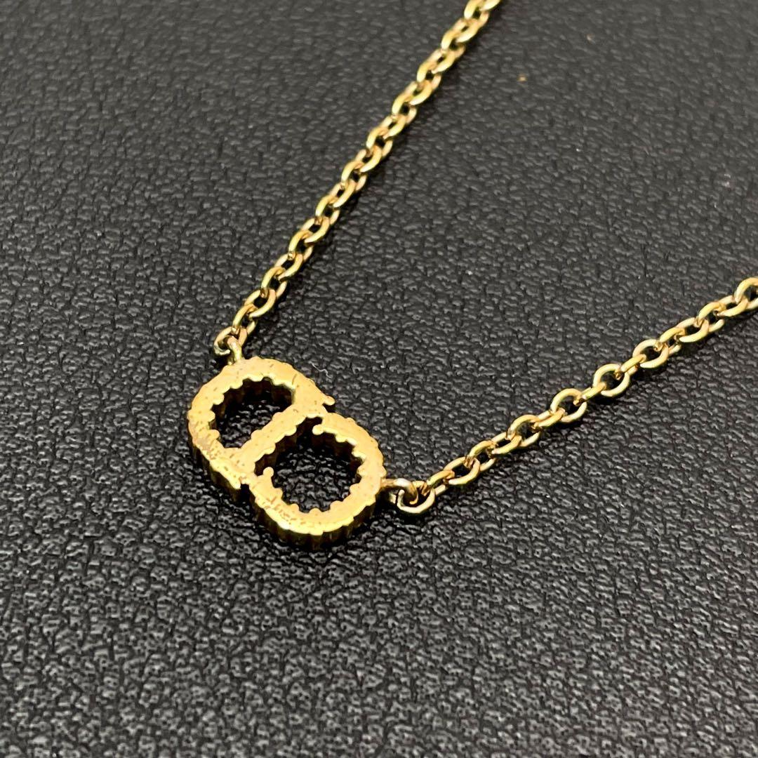 Dior Clair D Lune CD Logo Necklace Rhinestone — view 3