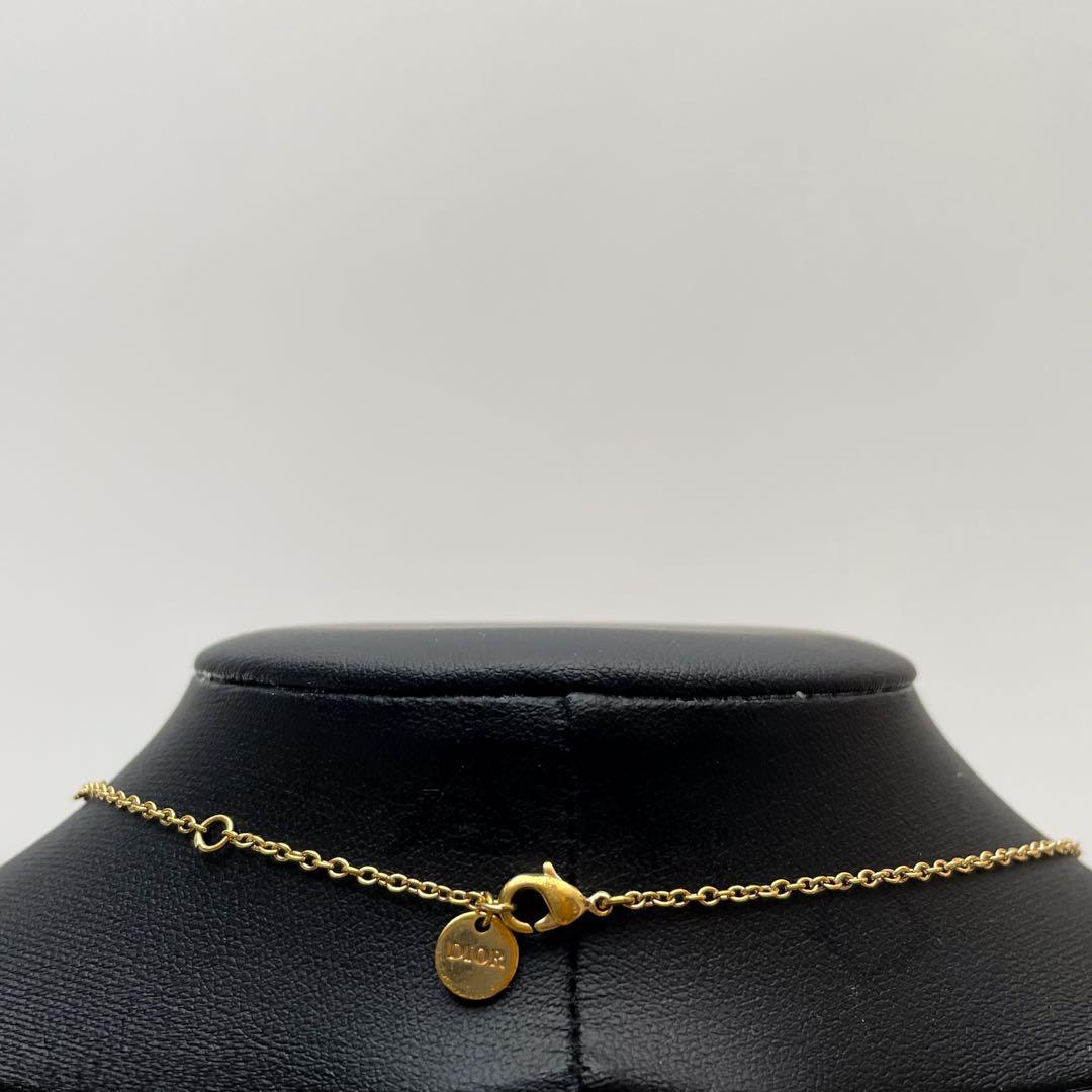 Dior Clair D Lune CD Logo Necklace Rhinestone — view 8