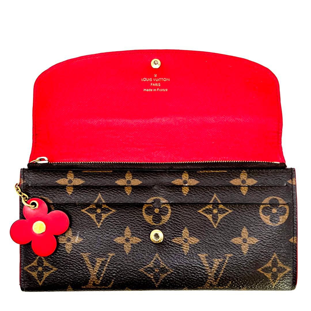 Louis Vuitton Portefeuille Emily Rouge Flower Charm Monogram — view 2