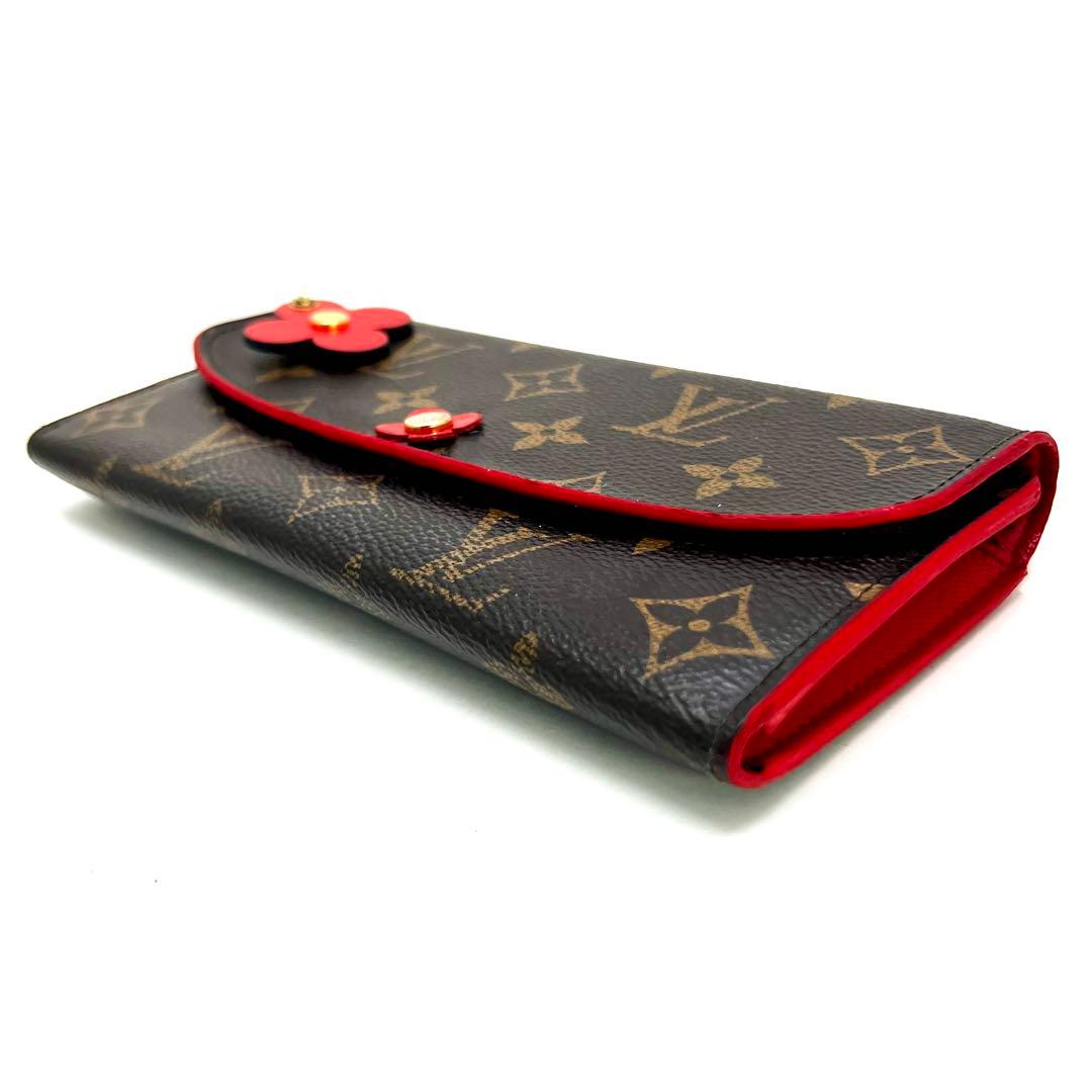 Louis Vuitton Portefeuille Emily Rouge Flower Charm Monogram — view 6