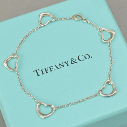 Tiffany & Co Open Heart Bracelet 18 Silver