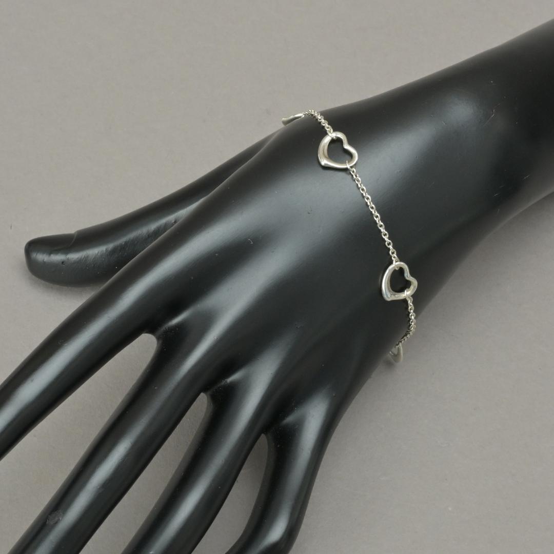 Tiffany & Co Open Heart Bracelet 18 Silver — view 2