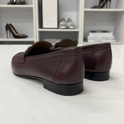 Hermes Paris Hhardware Leather Lofa Burgundy Sneaker